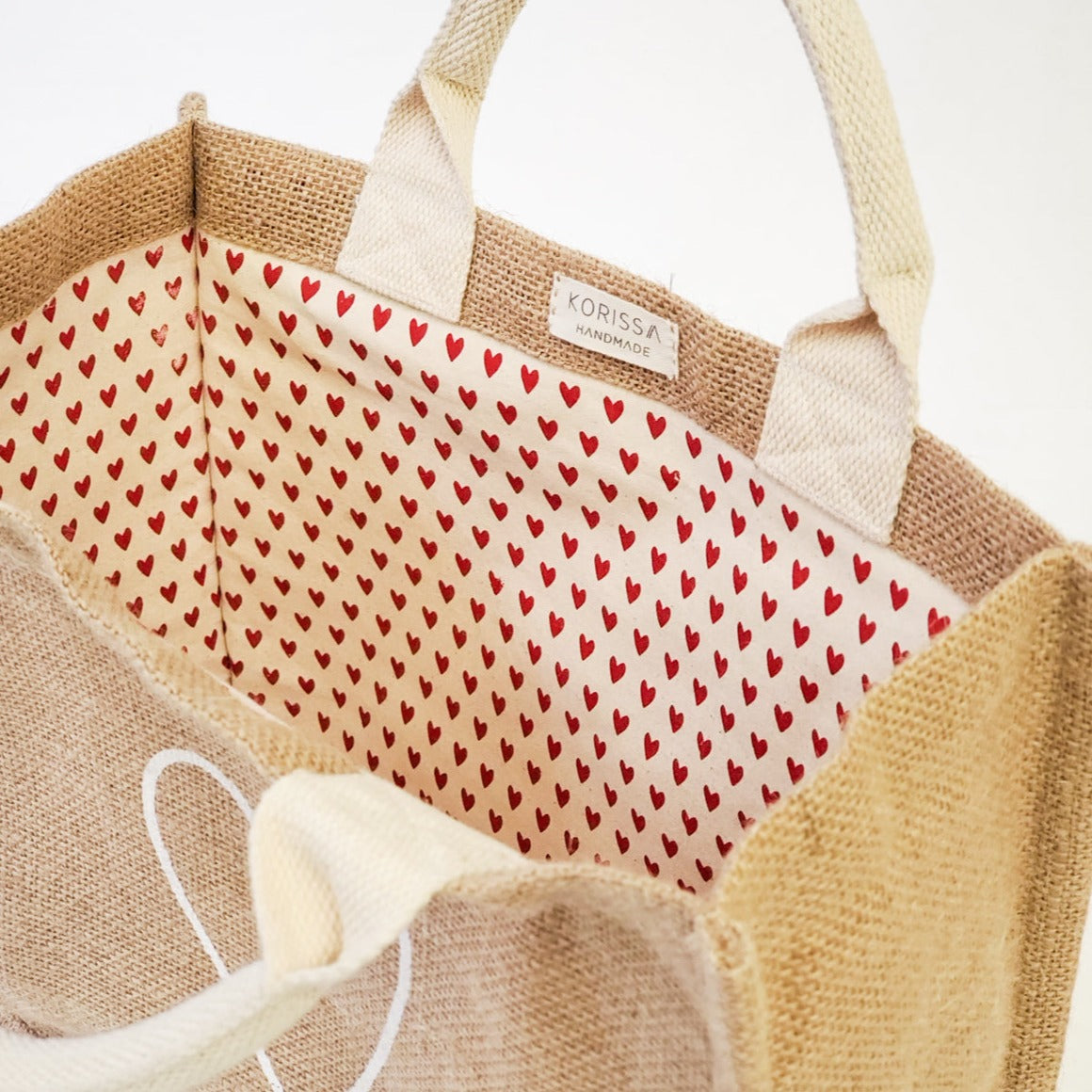 Jute Canvas Gift Bag - Love MODERNN STUDIO