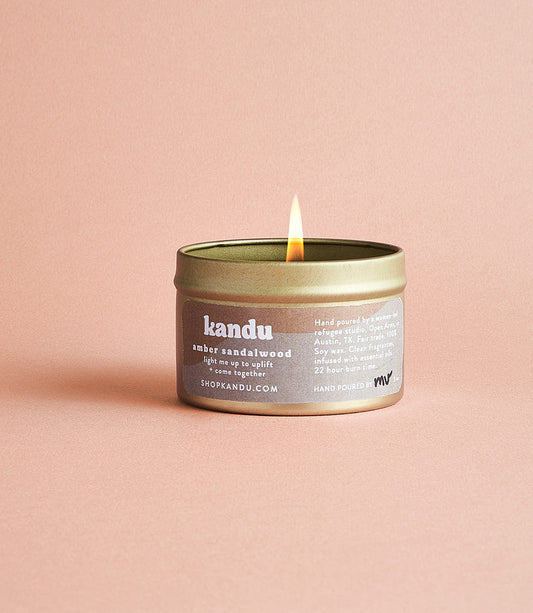 Amber sandalwood 3 oz candle