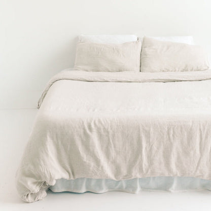 Linen Duvet Cover Set - Natural Chambray MODERNN STUDIO