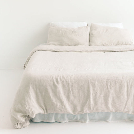 Linen Duvet Cover Set - Natural Chambray MODERNN STUDIO