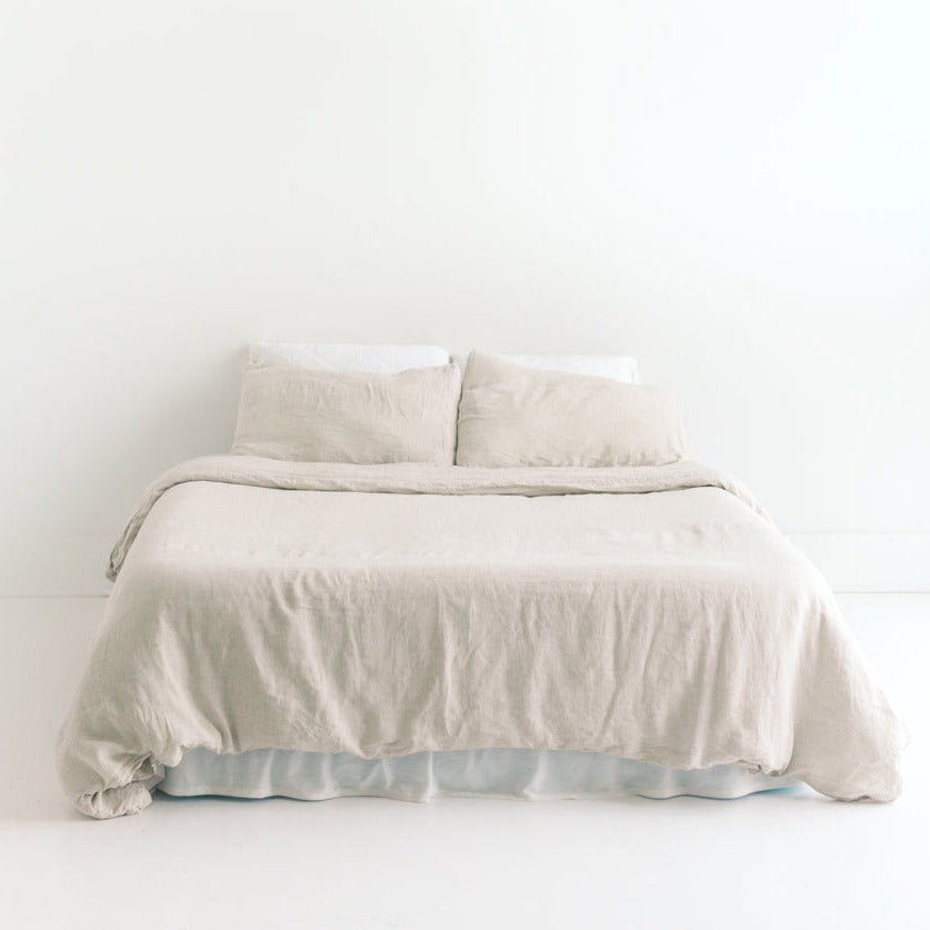 Linen Duvet Cover Set - Natural Chambray MODERNN STUDIO