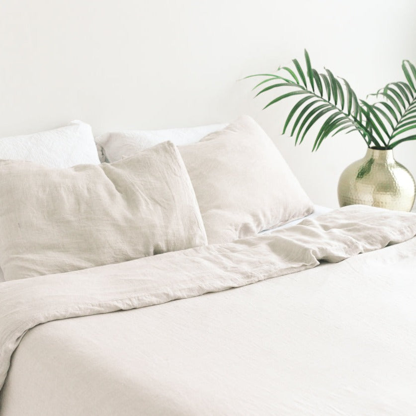 Linen Duvet Cover Set - Natural Chambray MODERNN STUDIO