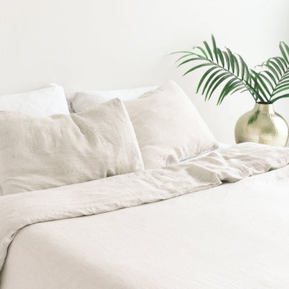Linen Duvet Cover Set - Natural Chambray MODERNN STUDIO