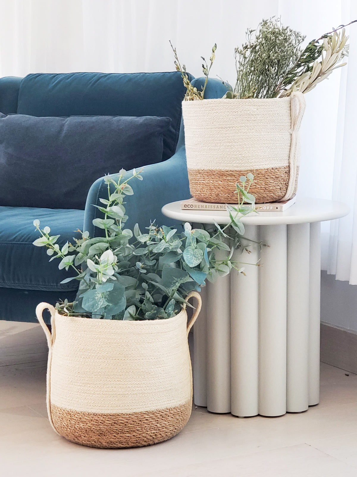 Savar Basket with Side Handle MODERNN STUDIO
