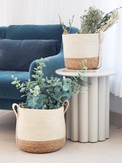 Savar Basket with Side Handle MODERNN STUDIO