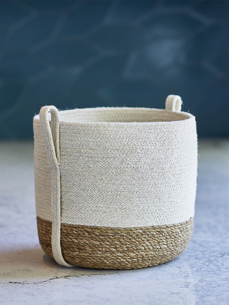 Savar Basket with Side Handle MODERNN STUDIO
