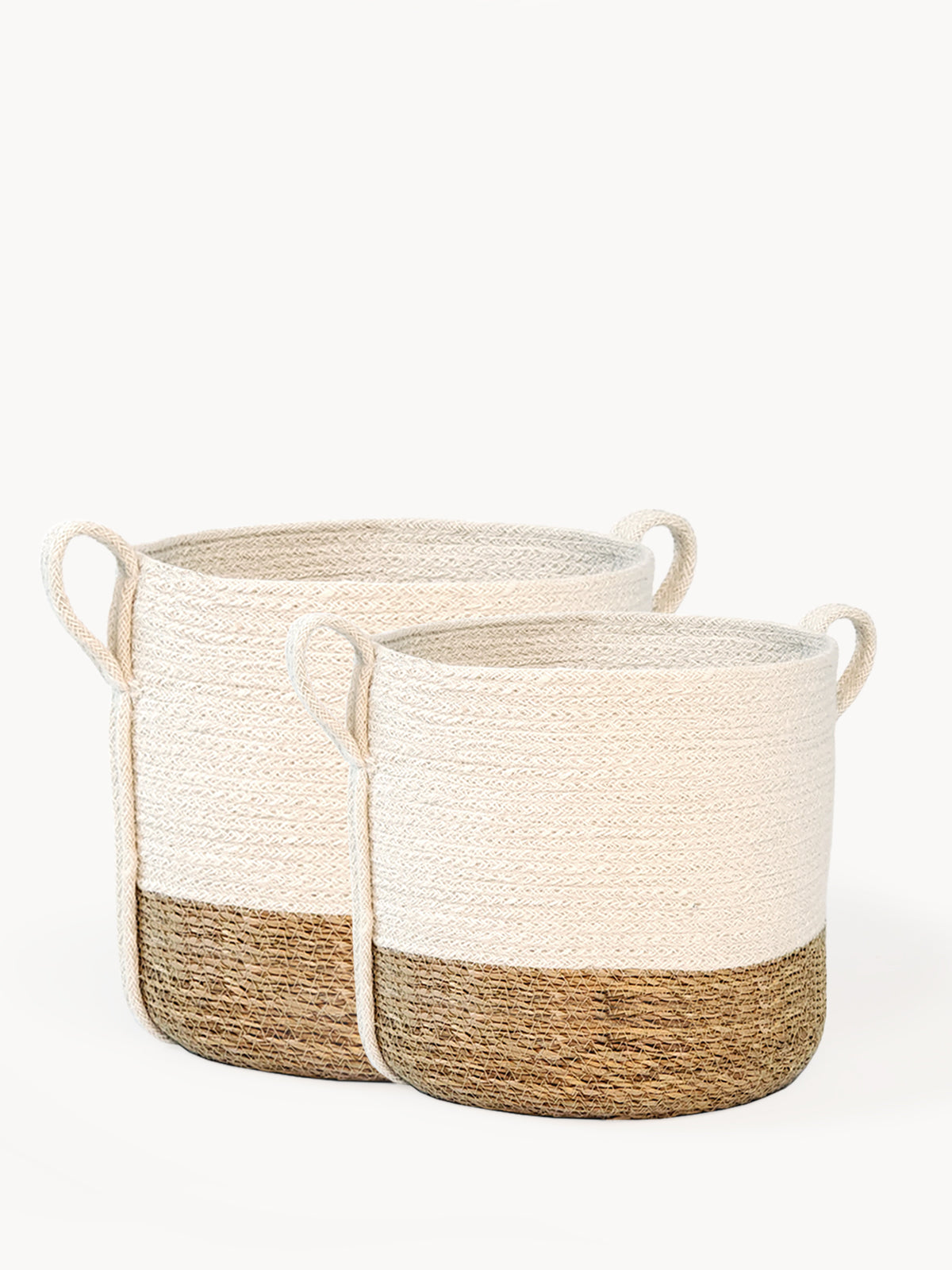 Savar Basket with Side Handle MODERNN STUDIO