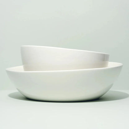 Slanted Serving Bowl - White MODERNN STUDIO