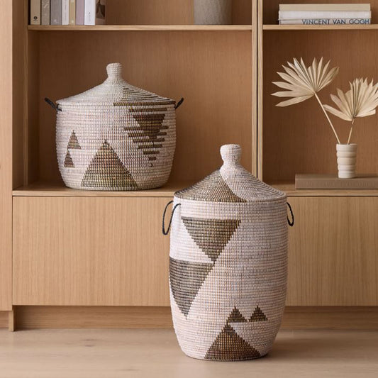 Storage Basket Graphic Print Black and White - Large MODERNN STUDIO
