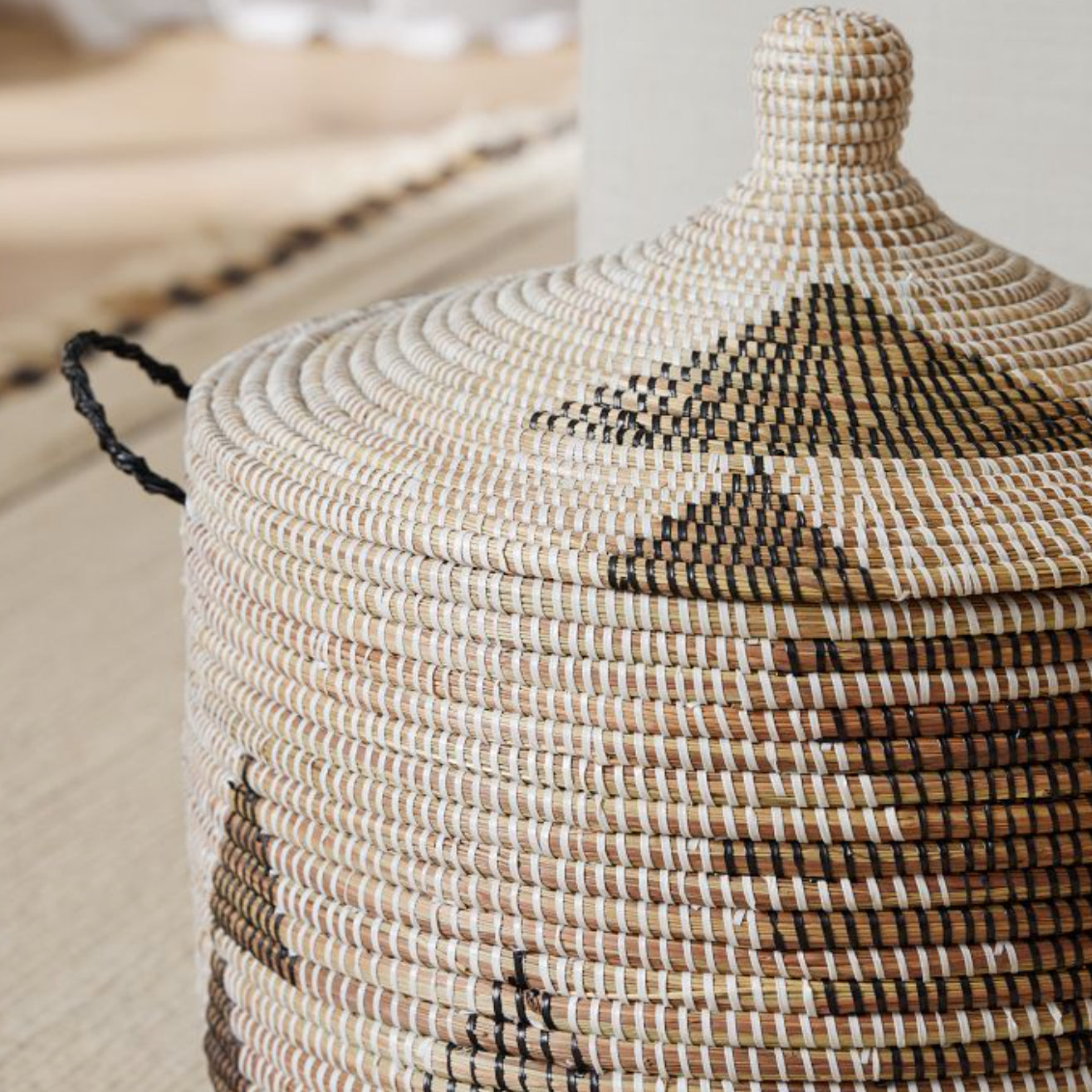 Storage Basket Graphic Print Black and White - Large MODERNN STUDIO