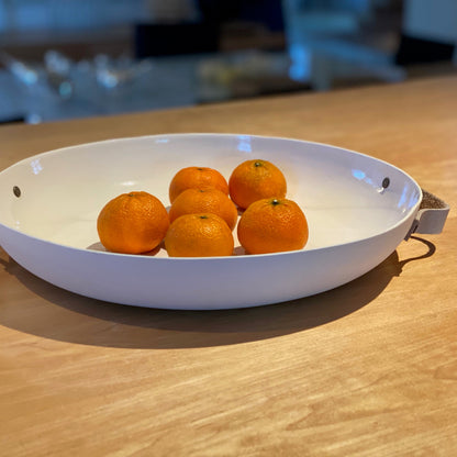 BOWL - HANDMADE WITH LEATHER HANDLES MODERNN STUDIO