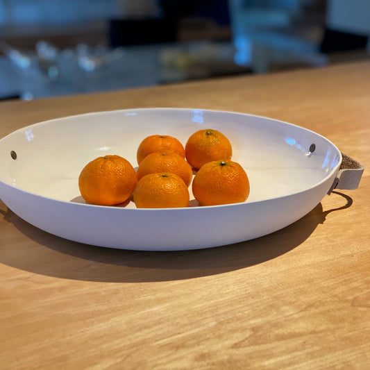 BOWL - HANDMADE WITH LEATHER HANDLES MODERNN STUDIO