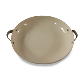 BOWL - HANDMADE WITH LEATHER HANDLES MODERNN STUDIO