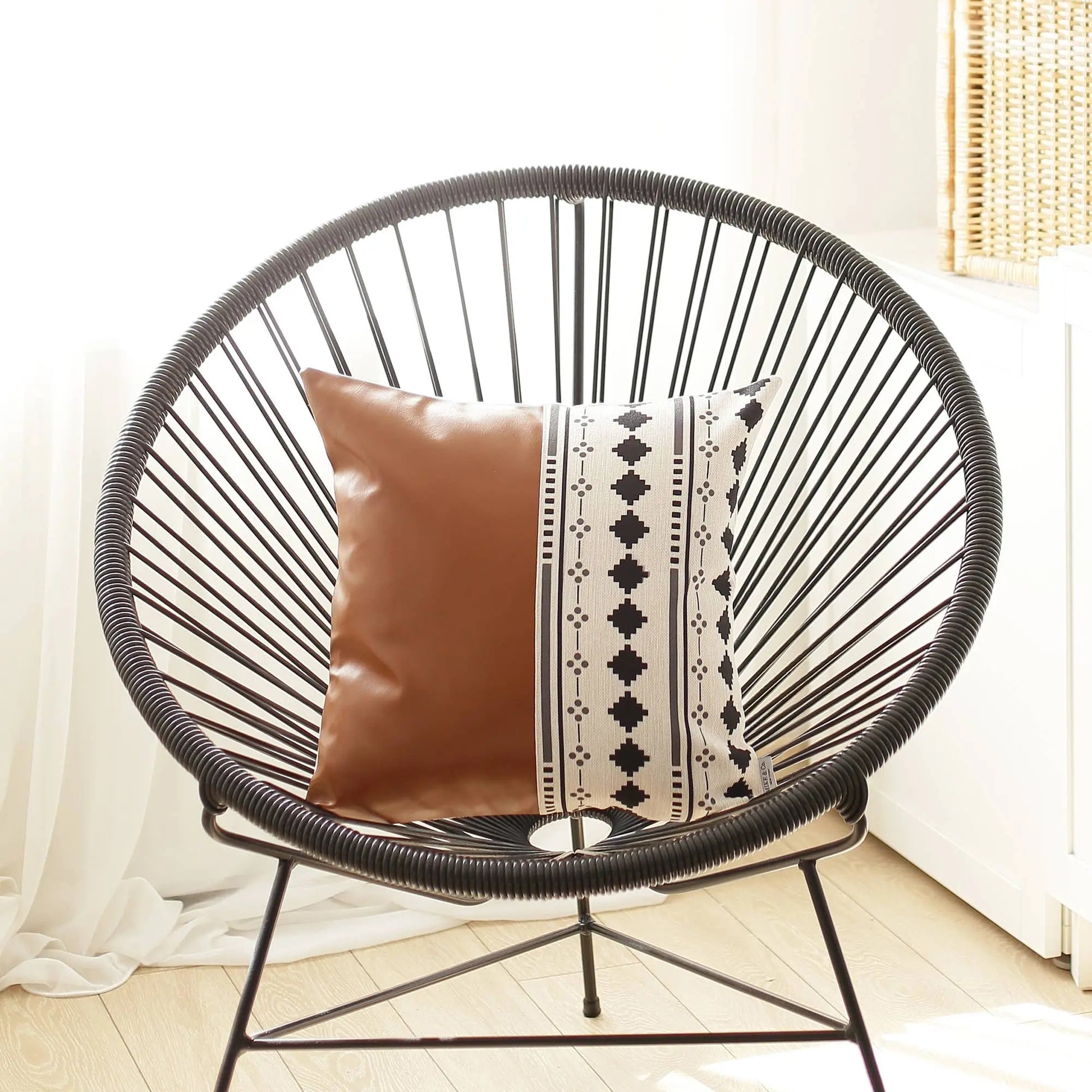 Boho Handcrafted Decorative Single Throw Pillow Cover MODERNN STUDIO