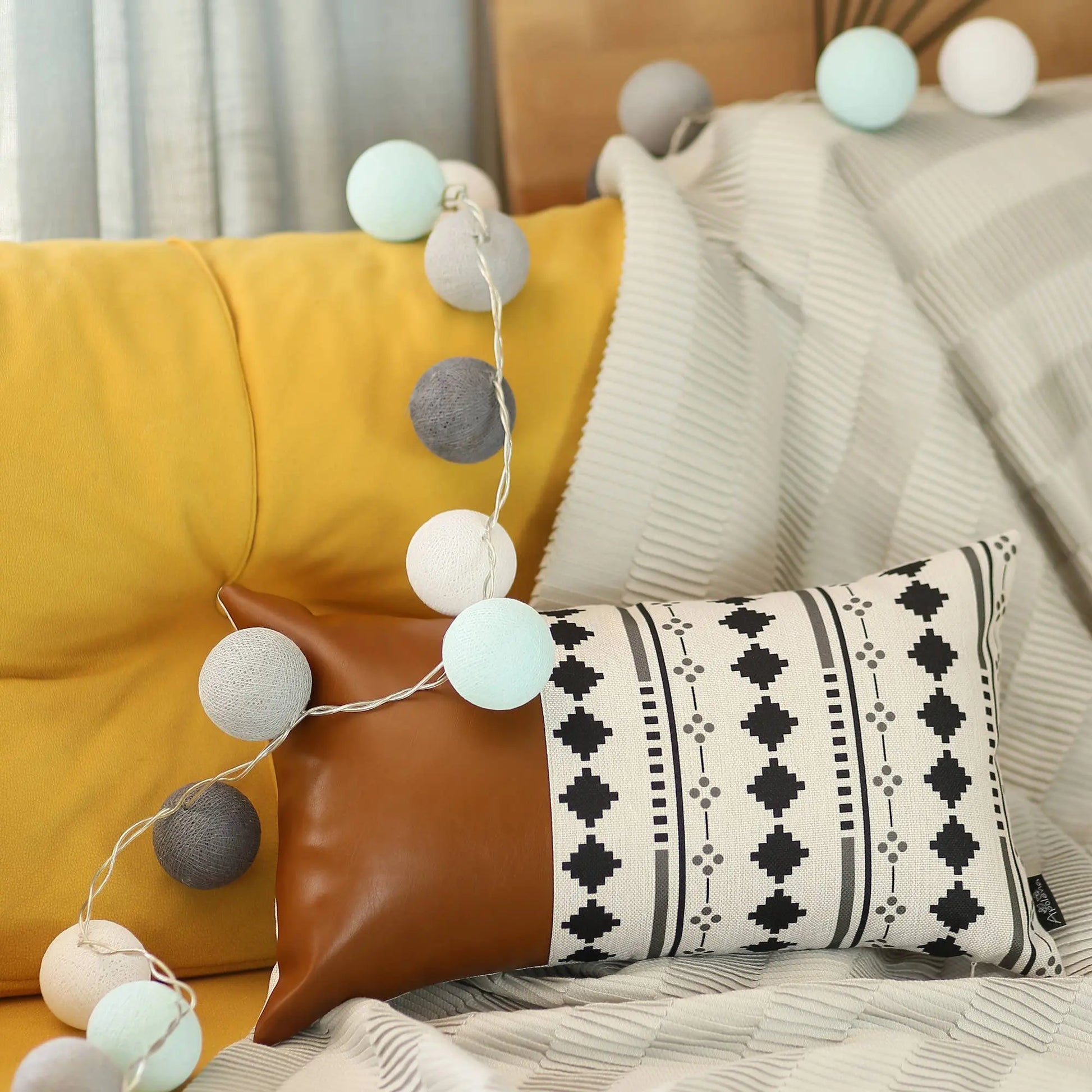 Boho Handcrafted Decorative Single Throw Pillow Cover MODERNN STUDIO