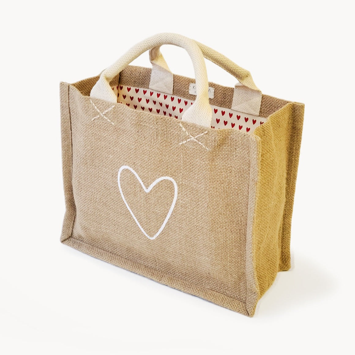 Jute Canvas Gift Bag - Love MODERNN STUDIO