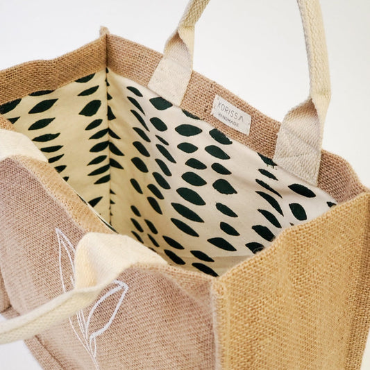Jute Canvas Gift Bag - Nature MODERNN STUDIO