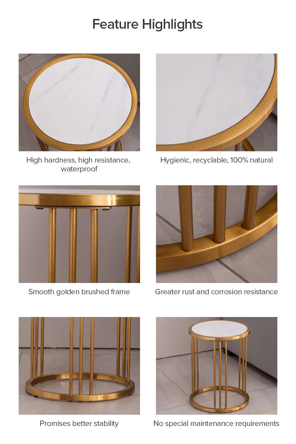 Sintered stone round side MODERNN STUDIO