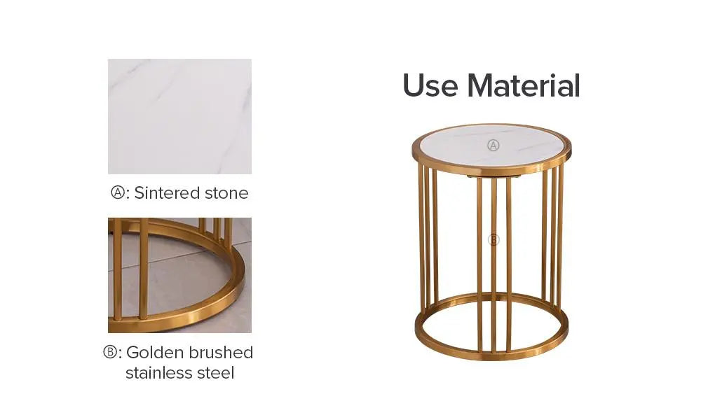 Sintered stone round side MODERNN STUDIO
